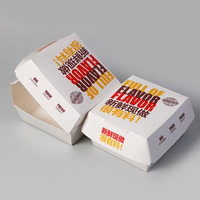 Boîtes en papier personnalisées à emporter Hotdog Hamburger Photo Chips 350Gsm grand emballage en carton portable coréen poulet frit