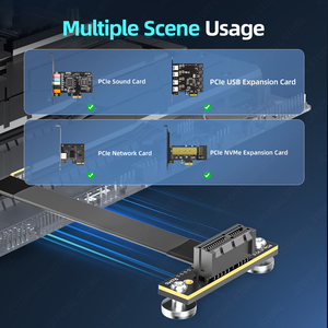 Design magnetico PCIe 3.0/4.0 X1 Riser cavo 90 ° ad angolo retto <span class=keywords><strong>M</strong></span>.2 adattatore per ordini all'ingrosso OEM ODM WiFi Card per magazzino - Product Image 4