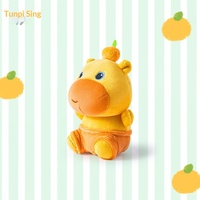 Peluche authentique Capybara Lulu super douce, rembourrée en coton PP, poupée pendentif de 10-11 cm, décoration de sac, cadeau d'anniversaire pour filles