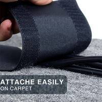 JIEHUAN – Système de gestion des câbles adhésif pour sols, en nylon robuste et écologique, avec boucle auto-agrippante et revêtement en caoutchouc sur mesure pour sacs de tapis
