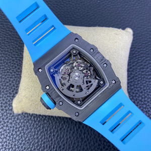 Reloj de hombre deportivo, resistente a los golpes y al agua, con diseño de esfera hueca RM 35-01 de alta gama, correa de fluororubber azul. - Product Image 4