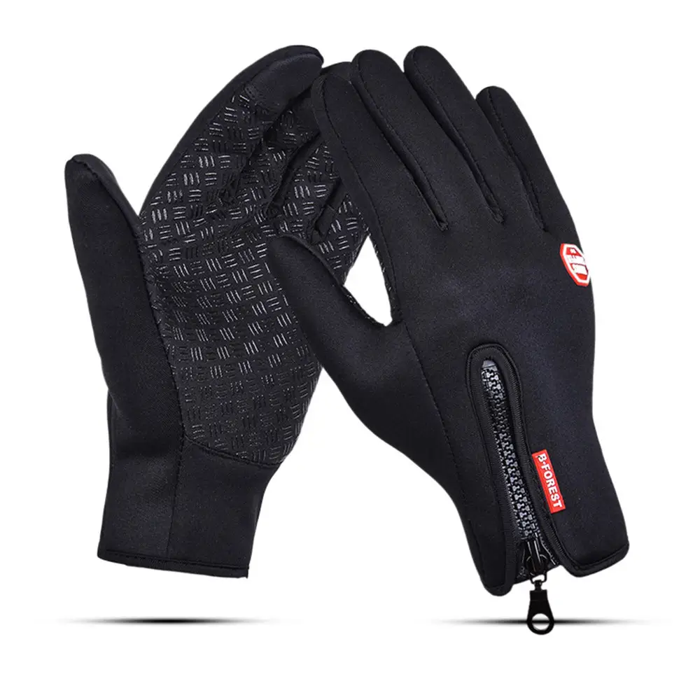 Wholesale warm lint neoprene waterproof and windproof touch screen winter sport racing cycling gloves