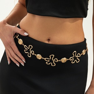 <b>Gold</b> Plated Flower Waist <b>Chain</b> Women Body Jewelry 115cm Sexy Beach <b>Belt</b> - Product Image 3