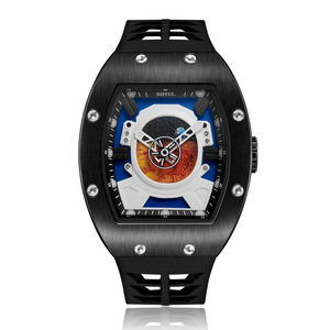 Reloj Redondo de Cerámica con Cristal y Diseño de Astronauta, Reloj de Pulsera Analógico de Lujo para Hombre, Resistente al Agua - Product Image 5