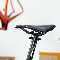 Coussin de selle et sacoche de selle en fibre de carbone pour vélo de route et VTT, imperméable, léger et confortable