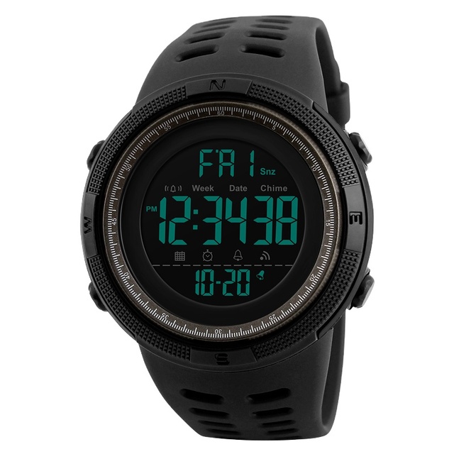SKMEI 1251 Men Countdown Double Time Sports Watches Alarm Chrono Led Digital Luxury Watch for Men