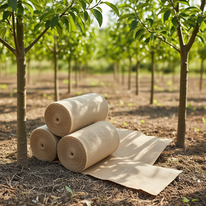 Envoltura de Yute para Troncos de Árboles, 12 Pulgadas x 25 Pies, Material de Jardinería Biodegradable para Árboles Frutales, Protección Contra el Viento y el Sol - Product Image 2