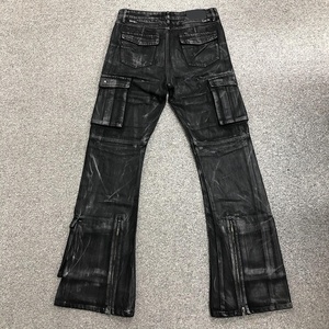 <span class=keywords><strong>Jeans</strong></span> EDGE DENIM da Uomo Baggy Svasati di Ottima Qualità Streetwear Personalizzati a Vita Doppia con Rivestimento Cerato Argento Arcobaleno - Product Image 5