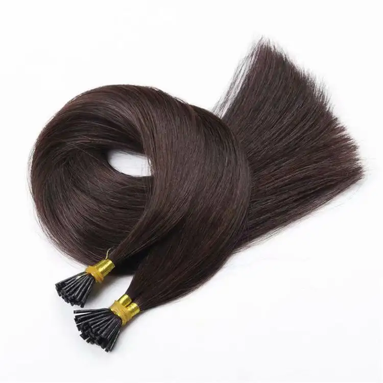 Коричневые волосы класса 11a 10 дюймов-30 дюймов премиум класса remy 100% человеческие волосы i-tip бразильские волосы для наращивания оптом