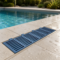 Grille de drainage en fonte ductile pour zone scolaire, système de drainage rectangulaire robuste pour l'eau