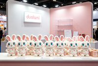 Boneka Hewan Kelinci Lucu Isi Dakron untuk Dekorasi Kamar OEM ODM Boneka Plush Kustom