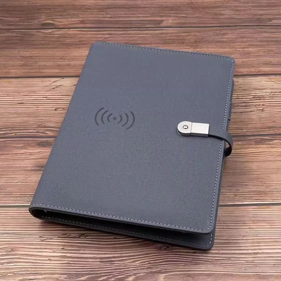 Hot Sales Powerbank Notebook Populaire Draadloze Oplader Power Bank Mode Dagboek Notebook Met Usb Flash Drive
