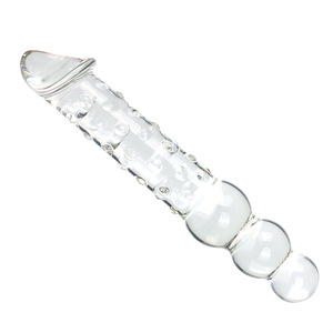 New Arrival Manufacturer's Adult Products <strong>Large</strong> Transparent Glass <strong>Dildos</strong> Long Bead Design for Female Masturbation Fun - Product Image 4