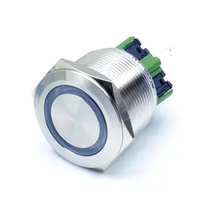 QN25-A1 25mm Ring Illuminated Stainless Steel Metal Electrical Switches Push Button Switch for portable power station