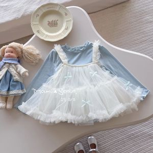 Tongxingyuan Girls Clothing Set Spring Casual Suspender Top With Tulle Skirt And Pants Cotton Kids Outfit 25 S/S - Product Image 2
