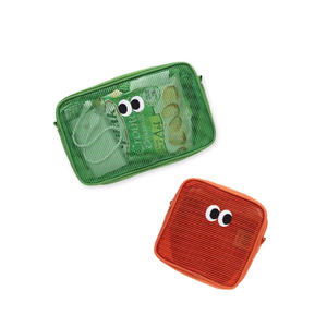 Custom <strong>Small</strong> Cosmetic Case Funny Cartoon Eyes Printed Fashion Style <strong>Makeup</strong> <strong>Bag</strong> Zipper Closure Made Canvas Leather Cotton Gift - Product Image 5