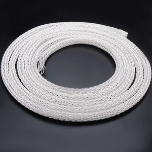 12AG 24 Strands Braided OCC Single Crystal Copper Silver Plated HiFi Bulk Speaker Cable Professional Main Audio Connection Wire - Product Image 1