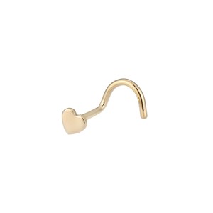 Manufacturer personalized14k pure gold s-shaped <strong>nose</strong> <strong>stud</strong> welding 3 round sphere piercing jewelry nostril screws - Product Image 2