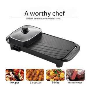 110v multi-fonctionnel shabu-rôtir un pot ménage shabu-<span class=keywords><strong>cuisson</strong></span> pot à double usage barbecue <span class=keywords><strong>plaque</strong></span> marmite électrique - Product Image 4