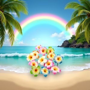 Diverses pinces à cheveux artisanales en fleur d'œuf et frangipanier artificiel, idéales pour les vacances à la plage - Product Image 4