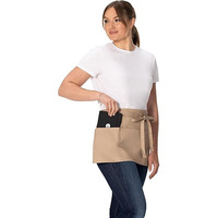 Tablier de cuisine mi-long personnalisé avec logo imprimé – Tabliers de taille pour la cuisine, tabliers de serveurs de restaurant, tabliers de cuisson personnalisés