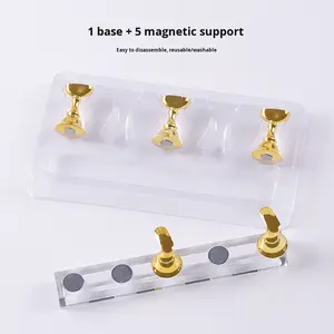 Support à ongles magnétique Set-5pcs support de mastic réutilisable pour presser les faux ongles pour la pratique des fournitures d'ongles de bricolage débutant - Product Image 3