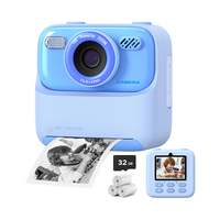 P79 Kids Camera HD Papier d'impression à double objectif Cadeaux d'anniversaire de Noël Jouets pour tout-petits et adolescents de 3 à 16 ans