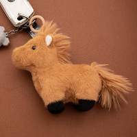 Peluche Cheval Réaliste 12cm, Pendentif Porte-clés Sac 23cm, Poupée en Peluche, Cadeau pour Fête d'Anniversaire Enfants, Décoration Maison