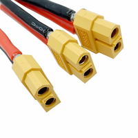Adaptateur automobile personnalisé XT30 XT60 XT90 avec contact en cuivre IP65, faisceau de câblage mâle-femelle, batterie PA, connecteur jaune