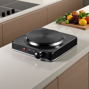 Placa de Cocina Eléctrica Individual de Cerámica, Versión EU/US, Mini Cocina Eléctrica Multifuncional, Placa Calefactora Pequeña para el Hogar, Cocina y Viajes - Product Image 1