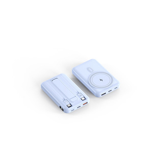 Mini banco de energía magnético inalámbrico de 10000mAh de carga súper rápida de fábrica, cargador portátil, Cable de carga incorporado - Product Image 1