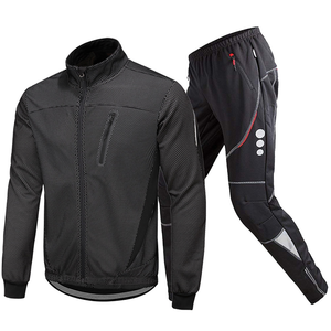 2025 <span class=keywords><strong>automne</strong></span>/hiver personnalisé à manches longues cyclisme <span class=keywords><strong>tenue</strong></span> ensemble pour hommes polaire résistant à la chaleur Anti-UV séchage rapide tempête manteau - Product Image 3