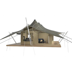 Serres de jardin pour 1 à 4 personnes, bâtiments sécurisés, maison préfabriquée, tente avec salle de bain, fabrication sur mesure, tentes en toile commerciales à 2 chambres - Product Image 2