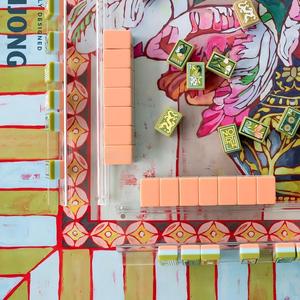 Jeu de Mahjong Créatif en Mélamine Peint à la Main Vert Émeraude Premium Tendance Américaine 2026 – Tuiles Durables et Écologiques - Product Image 4