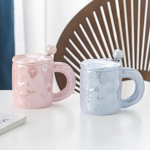 Nuovo smalto di <span class=keywords><strong>perle</strong></span> fuso acqua creativa nicchia Design per <span class=keywords><strong>la</strong></span> casa ceramica caffè e piattino tazza da tè con coperchio cucchiaio - Product Image 1