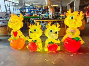 4 Baby Dragon Led Lamp Ip65 Waterproof Christmas Motif Festival <b>Lights</b> For Indoor Holiday Decoration For Shopping Malls - Product Image 1