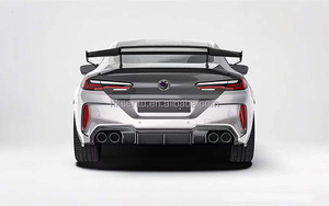 Divisor de Parachoques Delantero de Fibra de Carbono Estilo PAK para BMW Serie 8 F91 F92 F93 M8 Coupé Sedán 2019-2023, Alerón Delantero - Product Image 4