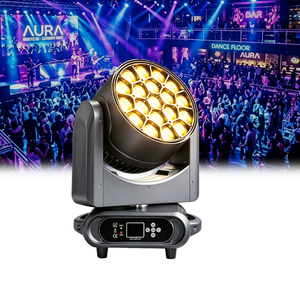 Luz Móvil de Cabeza con Zoom Bee Eye LED RGBW 4 en 1 de 19x15W DMX512 para DJ, <span class=keywords><strong>Discoteca</strong></span>, Club, Bar, KTV, Fiesta, Escenario - Product Image 1