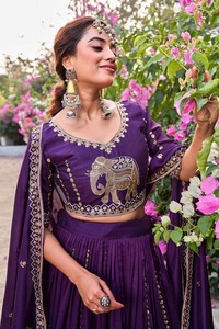 Hot Sale Bridal Embroidered Lehenga Choli Set for Women Premium Traditional Indian <b>Wedding</b> Wear Available At Best Price - Product Image 5