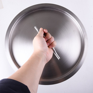 Clang Stainless Steel Soup <b>Pot</b> <b>Lid</b> 304 Round Flat Heat Resistant Multi Purpose Kitchen Cookware Cover - Product Image 2