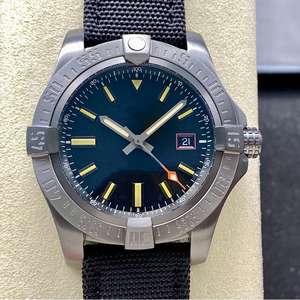 Montre de plongée unisexe haut de gamme 43 mm, boîtier en acier inoxydable, mouvement mécanique Shanghai, aiguilles luminescentes jaunes, verre saphir, étanche - Product Image 1