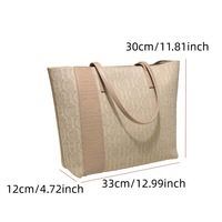 Tas Tote Kapasitas Besar Merek Terkenal Baru Bergaya Wanita, Tas Selempang Bahu Desainer Mewah, Tas Tangan Modis Elegan dan Trendi
