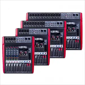 6 Channel Audio Mixer Portable Sound Mixing Console USB Interface Computer Input 68V Phantom Monitor Audio Recording