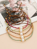 Bracelet en perles plaqué or Go2boho pour femmes, fait main, style bohème, idéal pour la plage, ensembles cadeaux, bijoux de mode, bracelet en perles de cristal