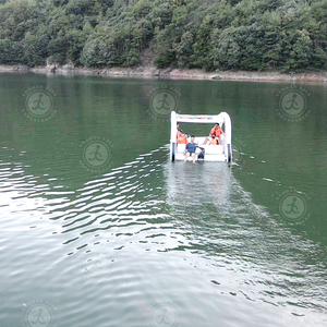 Traîneau à neige gonflable, grand radeau flottant, bateau, ponton aquatique avec canapé pour se détendre - Product Image 6