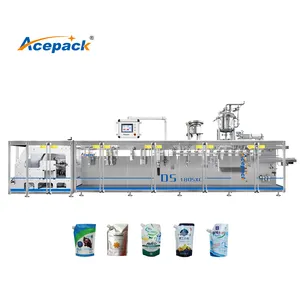 High speed corner spouted doypack standup bag fully automatic bag making fill seal paste ketchup puree juice packing machine