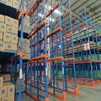 Étagère à palettes industrielle robuste à 5 niveaux en acier, stockage sélectif en entrepôt, protection contre la corrosion, finition par peinture en poudre