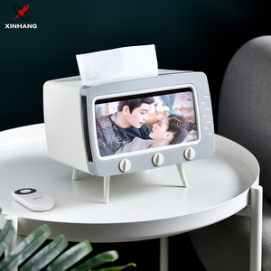 Xinhang Hộp khăn giấy sáng tạo đa chức năng trang trí khung điện thoại di động hình TV Hộp khăn giấy mạnh công suất lớn - Product Image 4