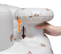 Siège de bébé gonflable fond rond petit canard jaune bébé siège de canapé gonflable pliant jouet PVC matériel