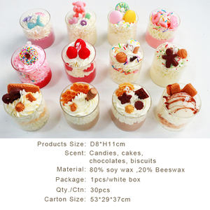 เทียนหอมถ้วยเค้กหวานเครื่องประดับคริสต์มาสของขวัญของที่ระลึกกลิ่นหอมขายส่ง - Product Image 3